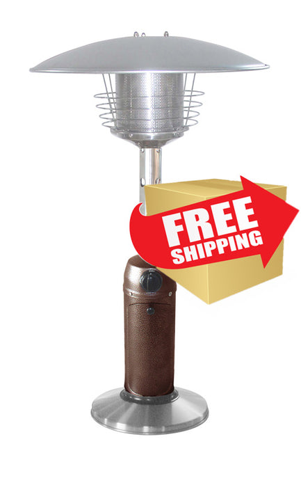 Outdoor Tabletop Patio Heater - Hammered Bronze & Stainless Steel Finish