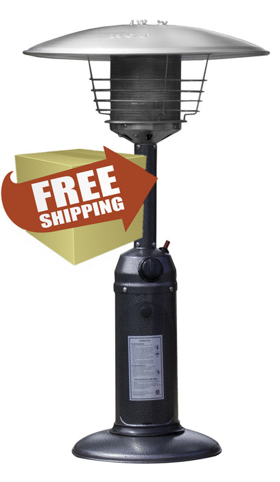 Outdoor Tabletop Patio Heater - Hammered Silver Finish