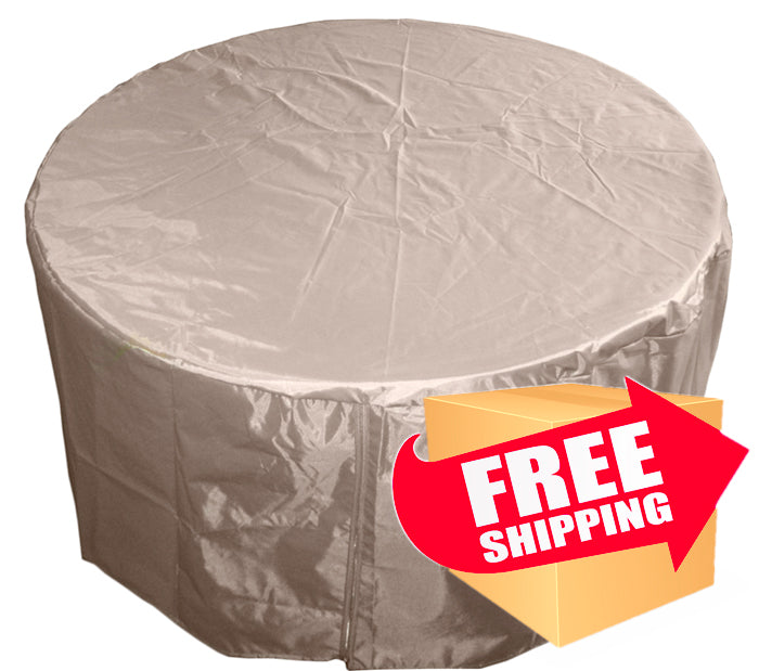 Fire Pit Cover | Round Hiland Heavy Duty Waterproof Propane