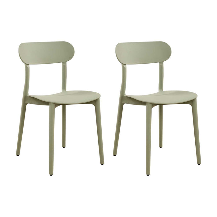 Patioflare+ Stacking Chair Set, 2 Pack, Green