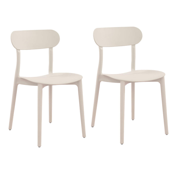 Patioflare+ Plus Collection Chair Set, 2 Pack, Cream