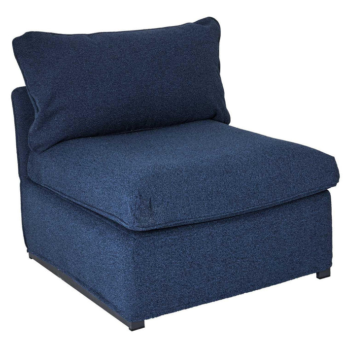 Patioflare Lanai Modular Outdoor Armless Chair, Blue