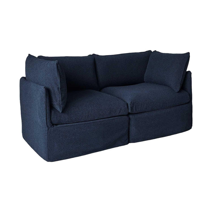 Patioflare Lanai Modular Love Seat Patio Sofa Set, Blue