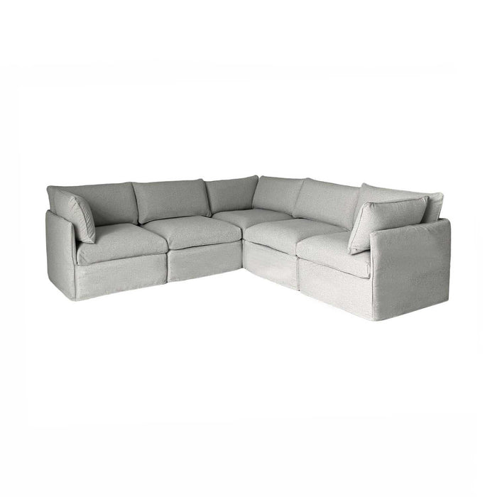 Patioflare Lanai Modular L-Shape Patio Sofa Set, Grey