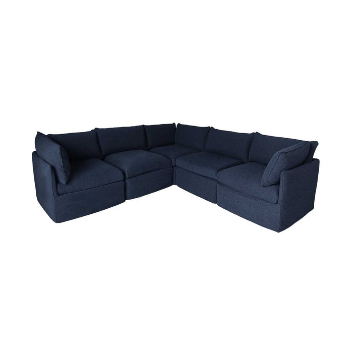 Patioflare Lanai Modular L-Shape Patio Sofa Set, Blue