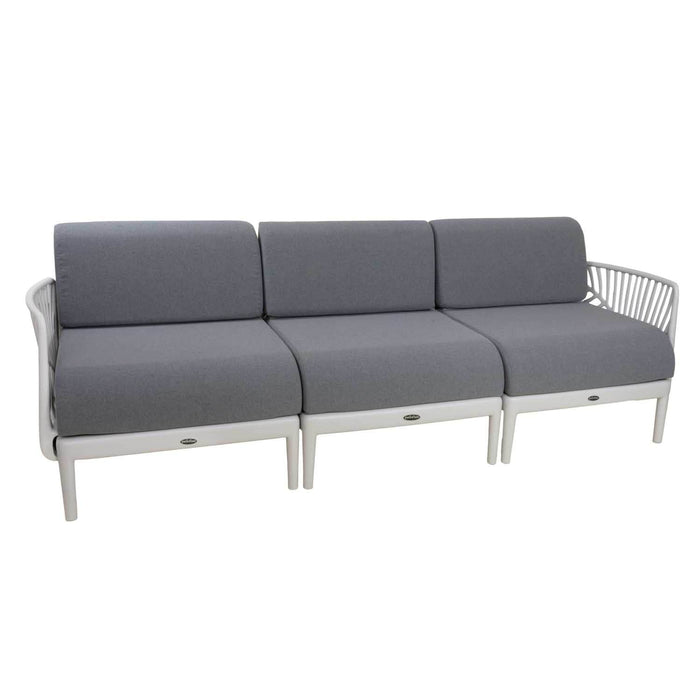Patioflare+ Recycled Plastic Leaf Modular Patio Sofa, Grey