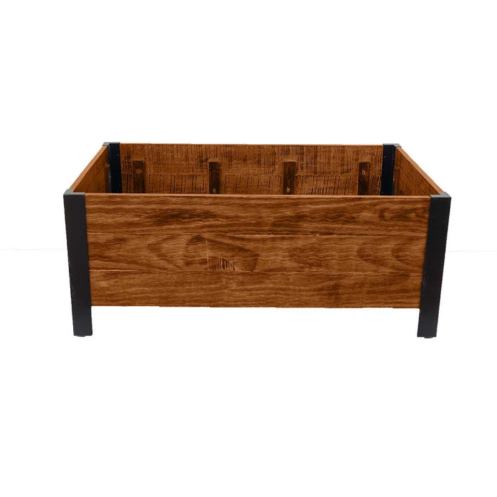 Grapevine FSC Recycled Wood Low-Profile Planter, 37IN x 24IN, Natural Brown