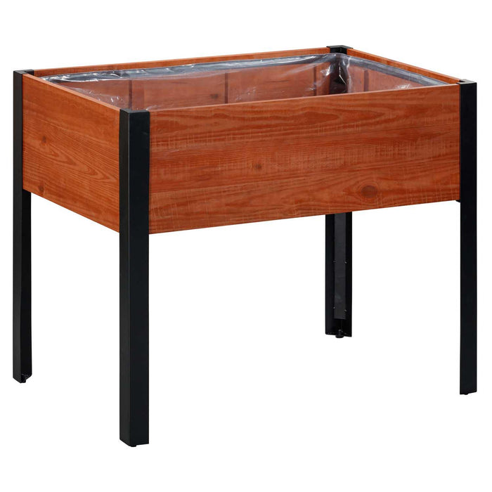 Grapevine FSC Recycled Wood Raised Planter,37IN x 24IN, Natural Brown