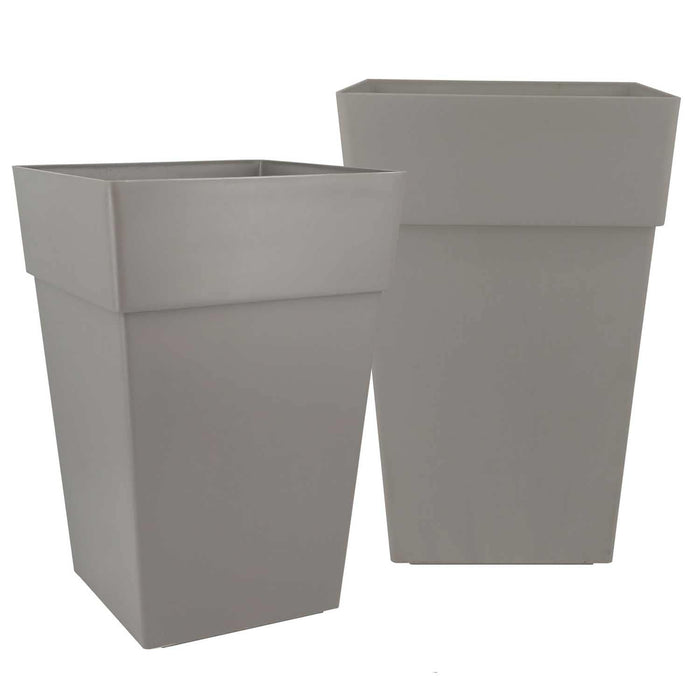 Grapevine Plus Collection Ollie Planter, Dark Grey, 2-Pack