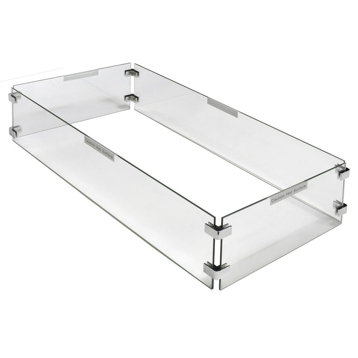 Paramount Fire Table Wind Guard, Rectangular, 30IN x 15IN