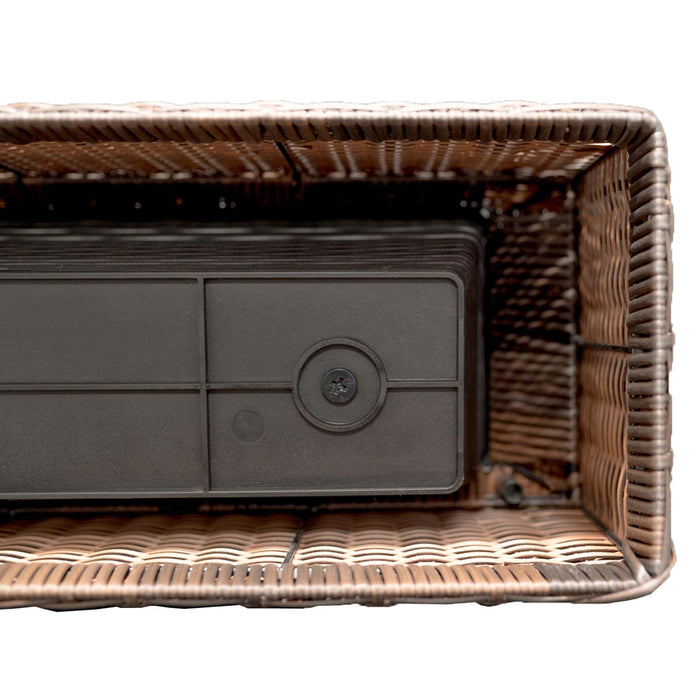 Grapevine Resin Wicker Planter with Trellis, Multi-tone Brown