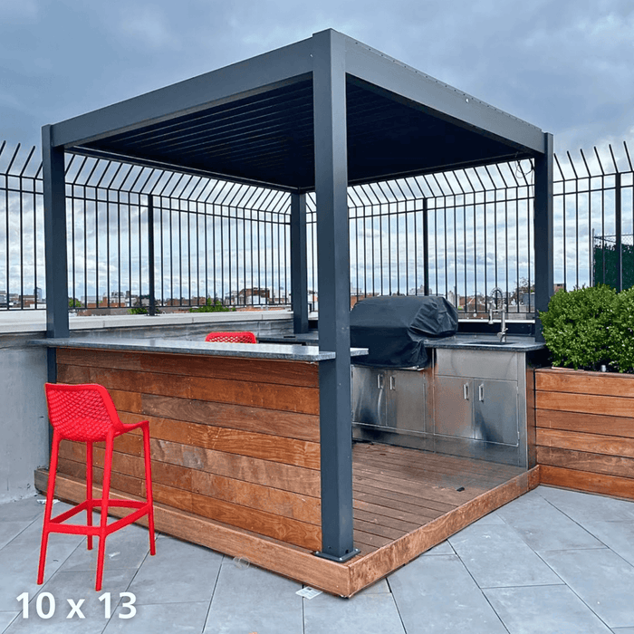 Villa Pergola - Motorized Louver w/ Edge Lighting