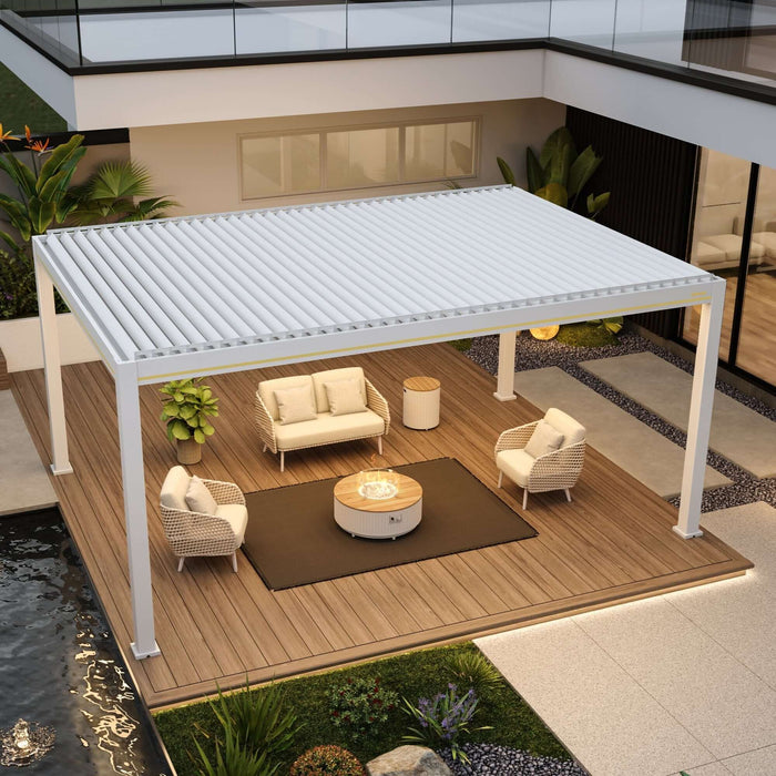 Villa Pergola 2.0 - Motorized Louver w/ Lighting