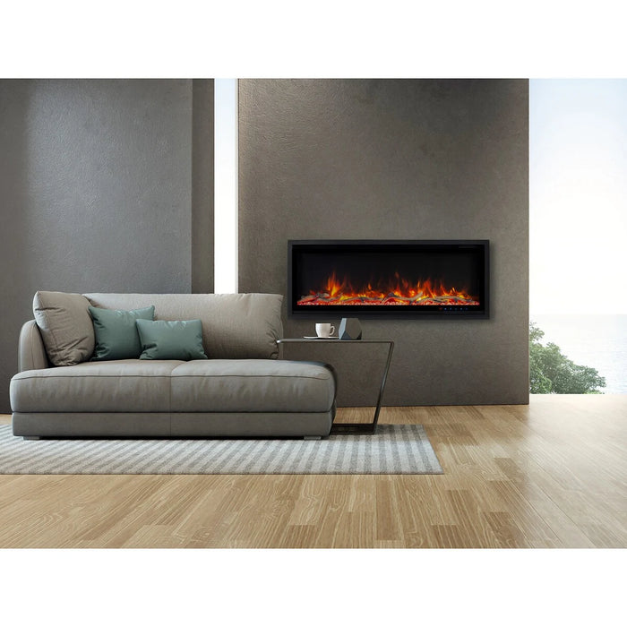 Commercial Grade Kennedy II Collection 42IN Recessed or Walmount Electric Fireplace