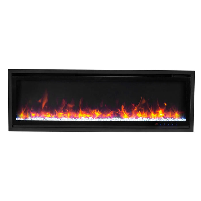Commercial Grade Kennedy II Collection 50IN Recessed or Walmount Electric Fireplace