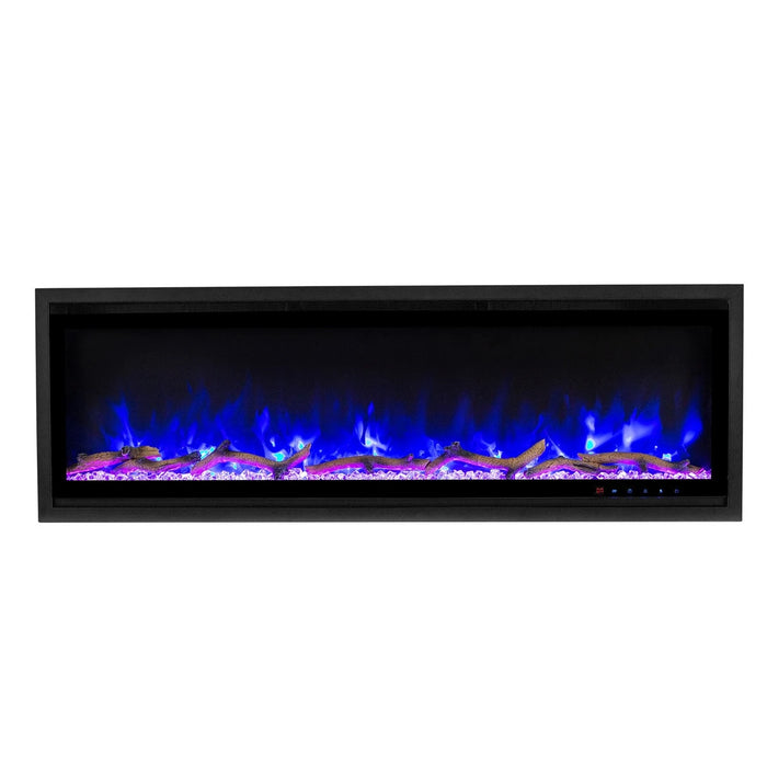 Commercial Grade Kennedy II Collection 50IN Recessed or Walmount Electric Fireplace