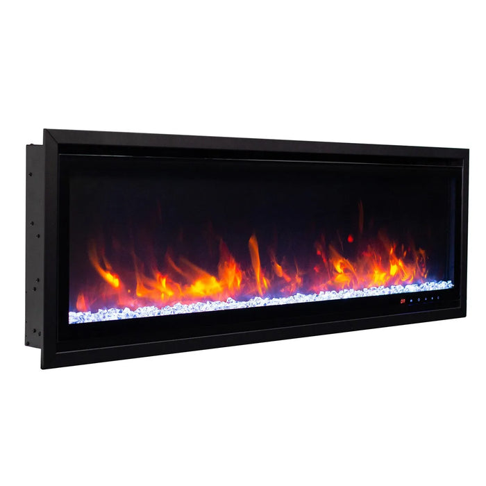 Commercial Grade Kennedy II Collection 50IN Recessed or Walmount Electric Fireplace