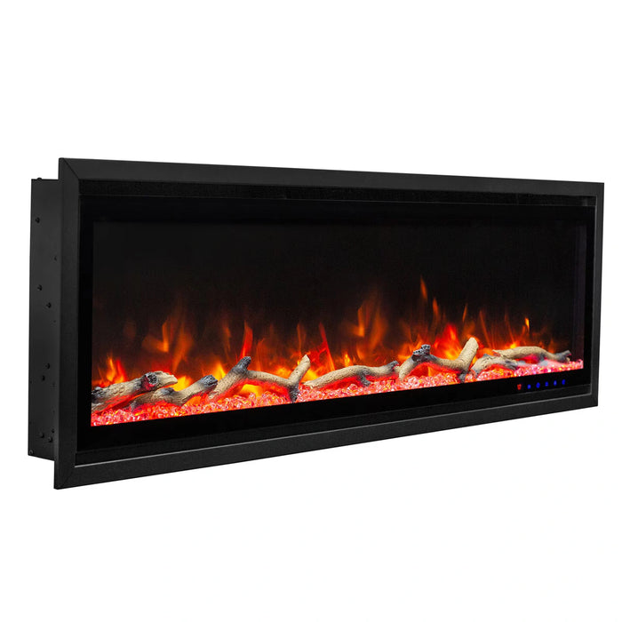 Commercial Grade Kennedy II Collection 50IN Recessed or Walmount Electric Fireplace