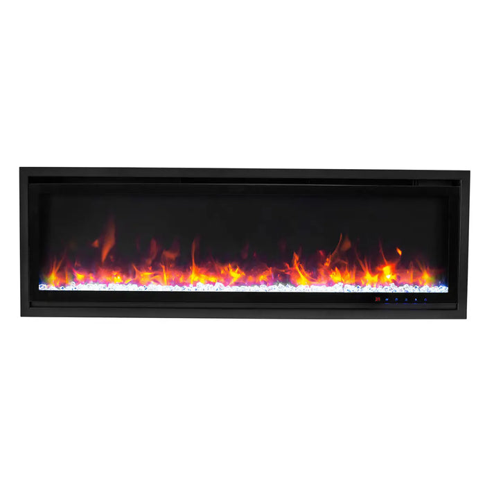 Commercial Grade Kennedy II Collection 60IN Recessed or Walmount Electric Fireplace