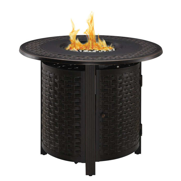 Paramount Isaac Convertible Aluminum Firepit Table, Round