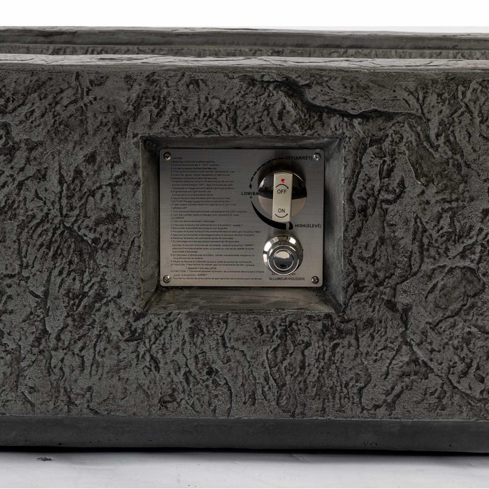 Paramount Rocco Rectangular Fire Pit Table