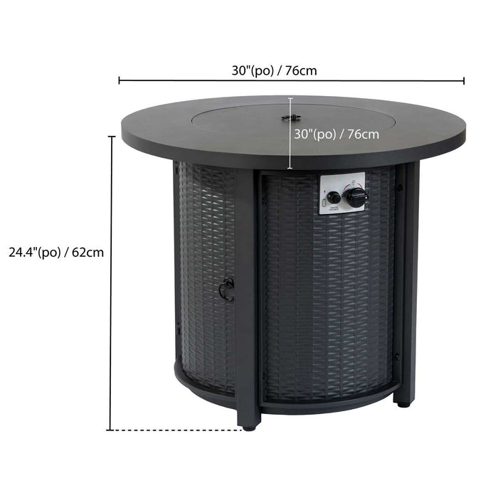 Paramount Eclipse Steel Fire Pit Table,30IN