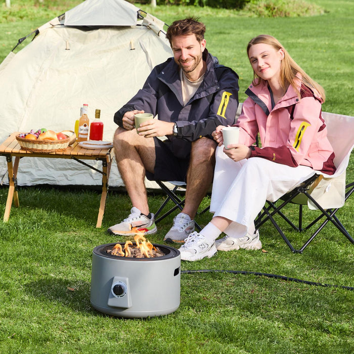 Paramount Expedition Campfire Smokeless Firepit, Grey