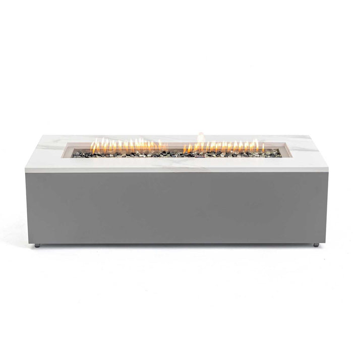 Paramount Aries Marble Convertible Propane Fire Table , White