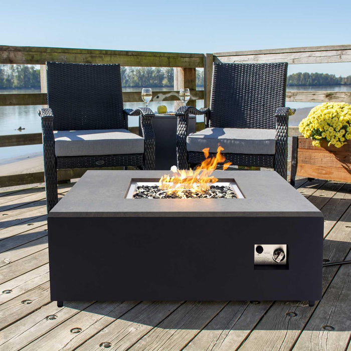 Paramount Danby Convertible Propane Fire Table, Grey and Black