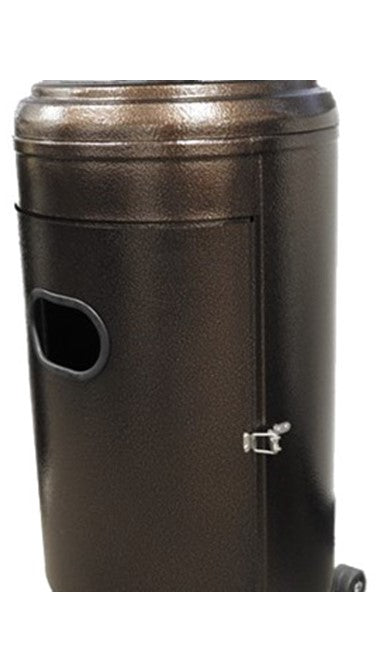 87" Tall Outdoor Patio Heater with Table- Hammered Bronze