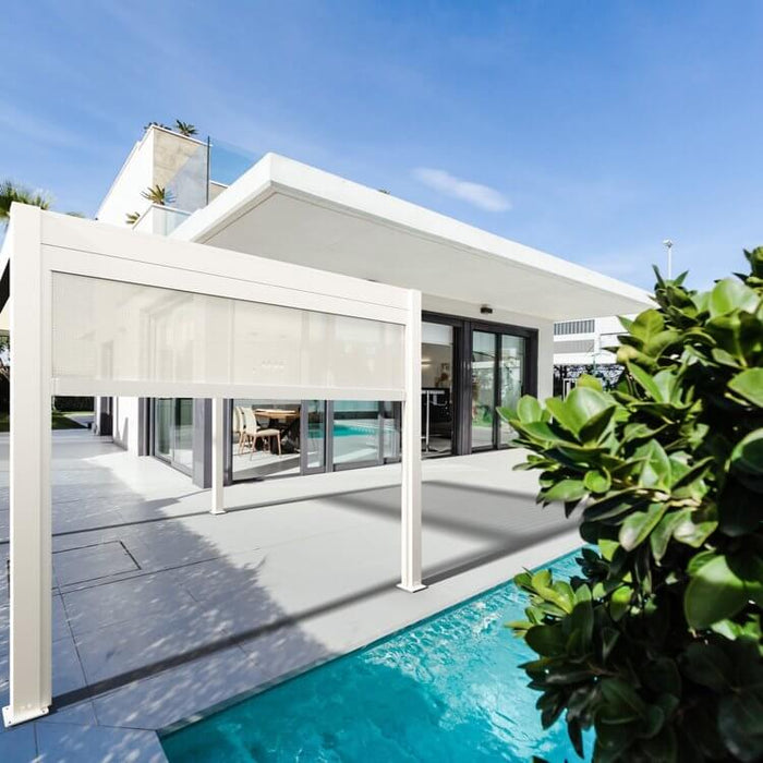 Extended Wind/Sun Resistant Screen - Villa Pergola