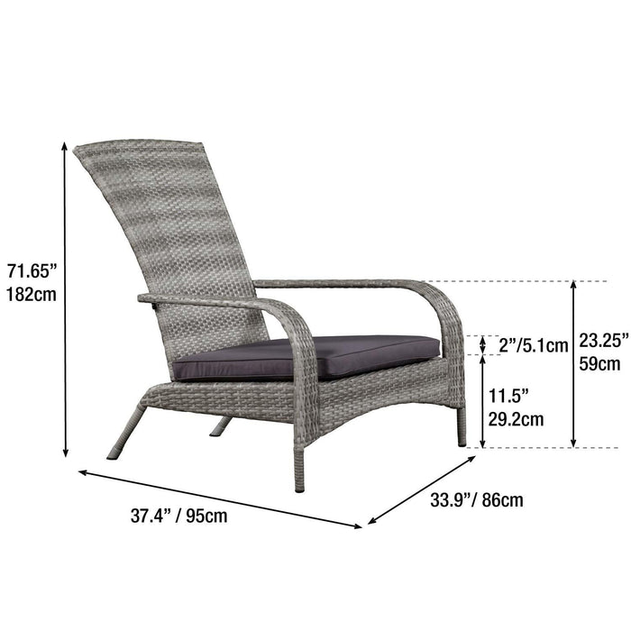 Patioflare Muskoka Chair, Light Grey