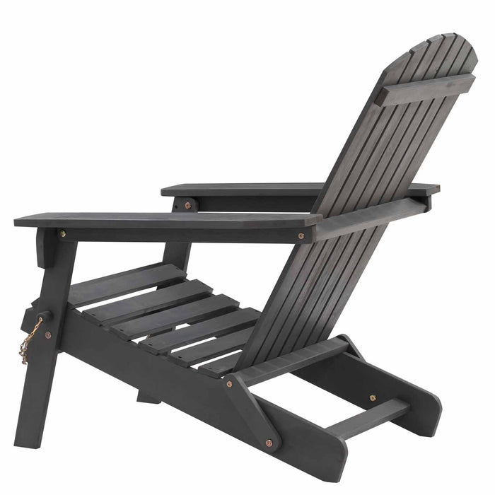 Patioflare Foldable Acacia Adirondack Patio Chair