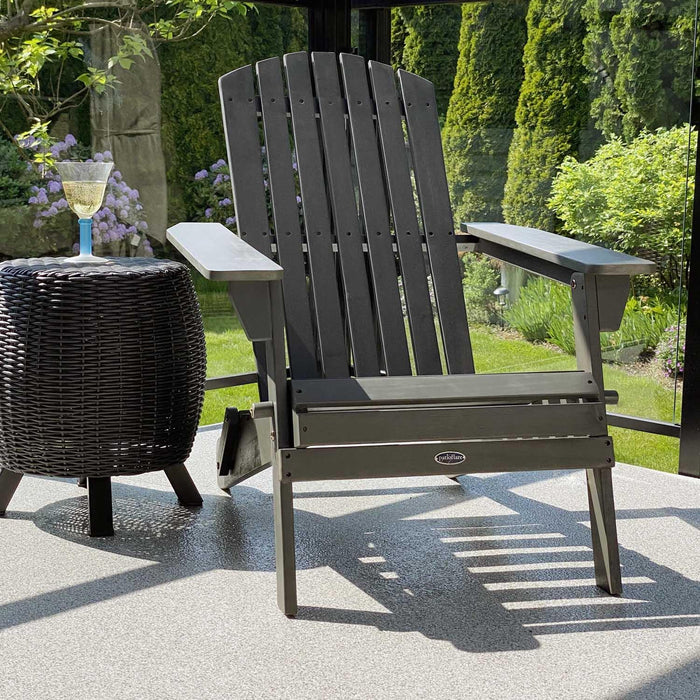 Patioflare Foldable Acacia Adirondack Patio Chair