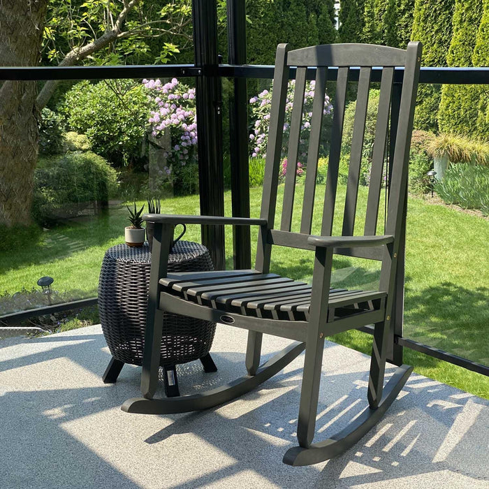Patioflare Acacia Wood Patio Rocking Chair