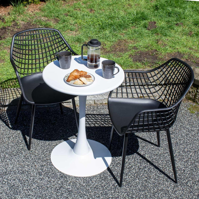 Patioflare+ Recycled Plastic Kana Patio Bistro Set, Black