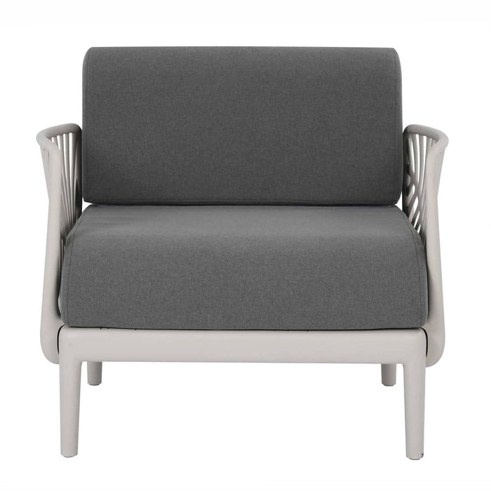 Patioflare+ Recycled Plastic Leaf Modular Patio Armchair, Grey