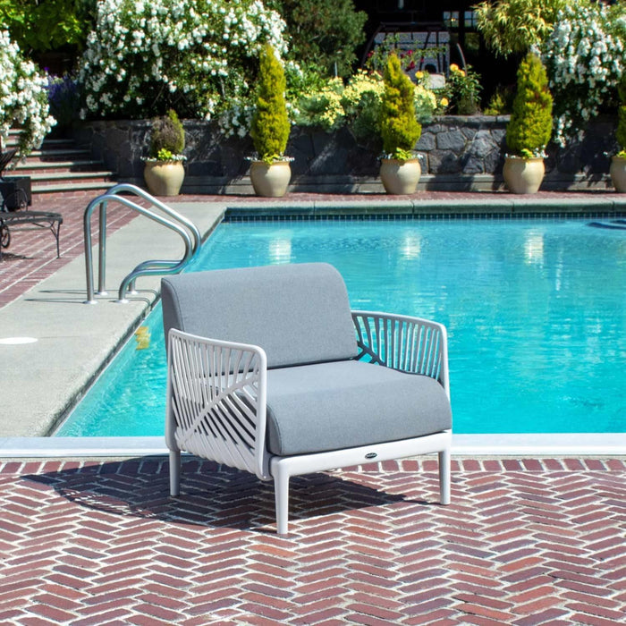 Patioflare+ Recycled Plastic Leaf Modular Patio Armchair, Grey