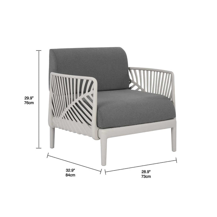 Patioflare+ Recycled Plastic Leaf Modular Patio Armchair, Grey