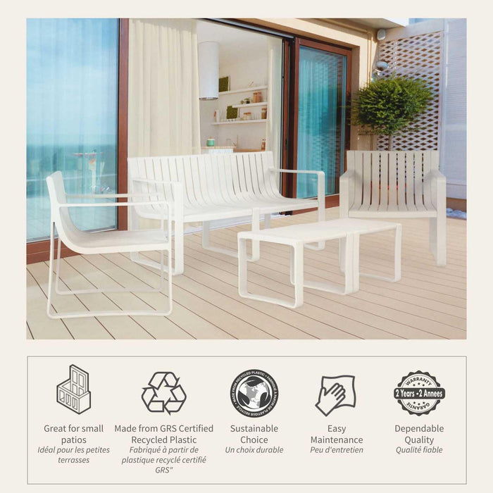 Patioflare+ Recycled Plastic Pioneer Patio Conversation Set