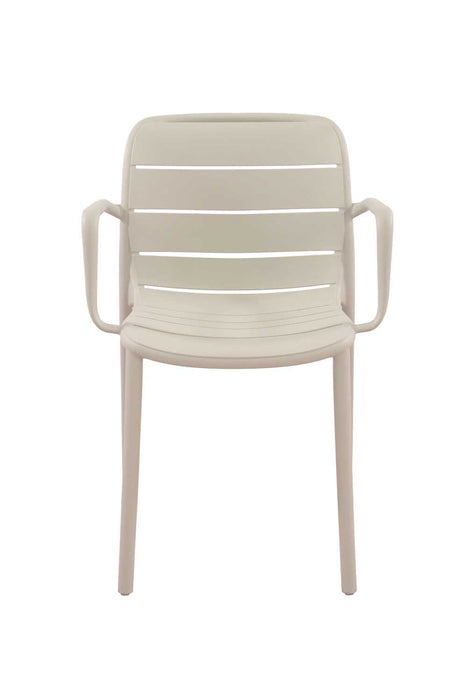Patioflare+ Recycled Plastic Stacking Chairs 2PK, Cream
