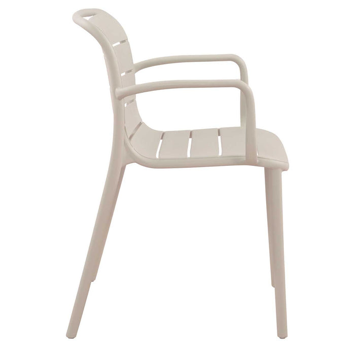 Patioflare+ Recycled Plastic Stacking Chairs 2PK, Cream