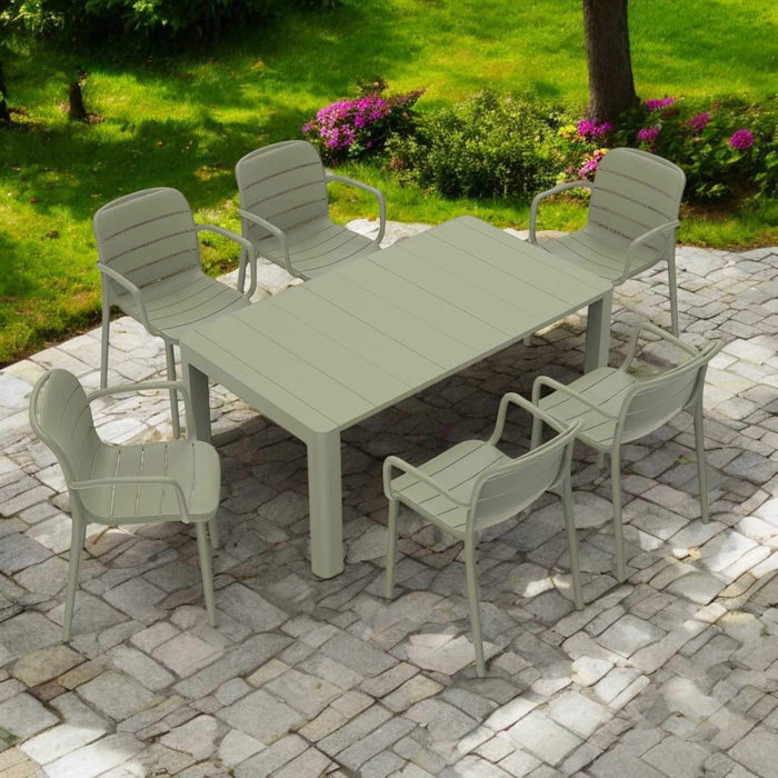 Patioflare+ 70IN Rectangular Patio Table, Green