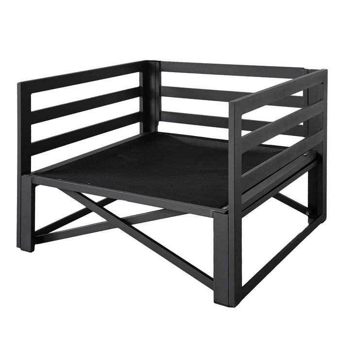Patioflare Lanai Modular Outdoor Arm Club Chair, Grey