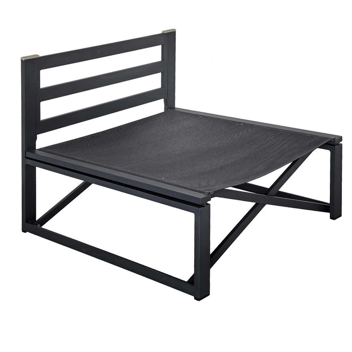 Patioflare Lanai Modular Outdoor Armless Chair, Grey