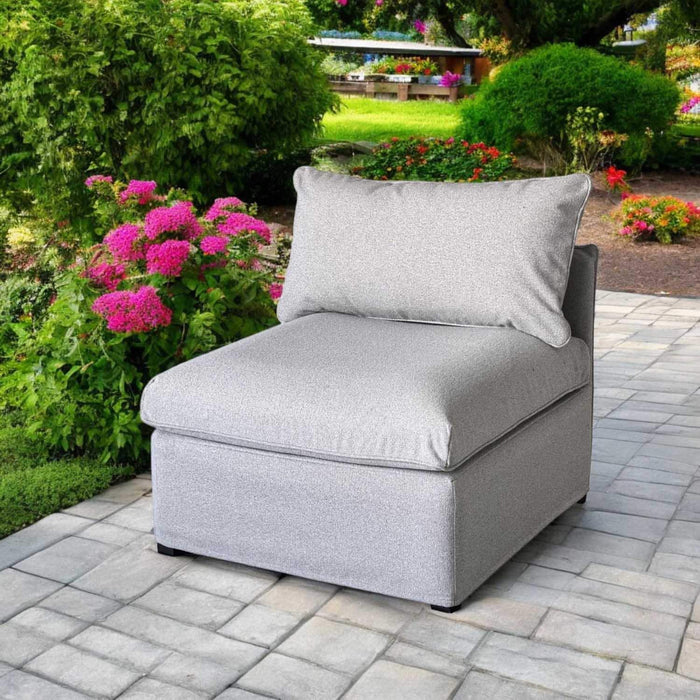 Patioflare Lanai Modular Outdoor Armless Chair, Grey
