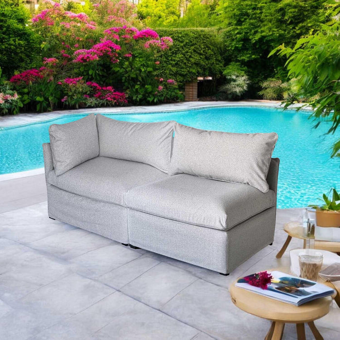 Patioflare Lanai Modular Outdoor Armless Chair, Grey