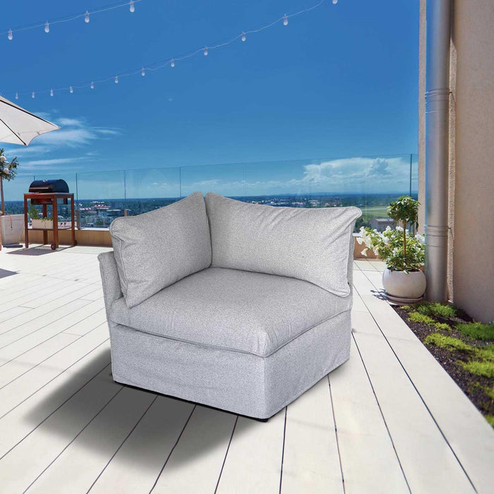 Patioflare Lanai Modular Outdoor Corner Chair, Grey