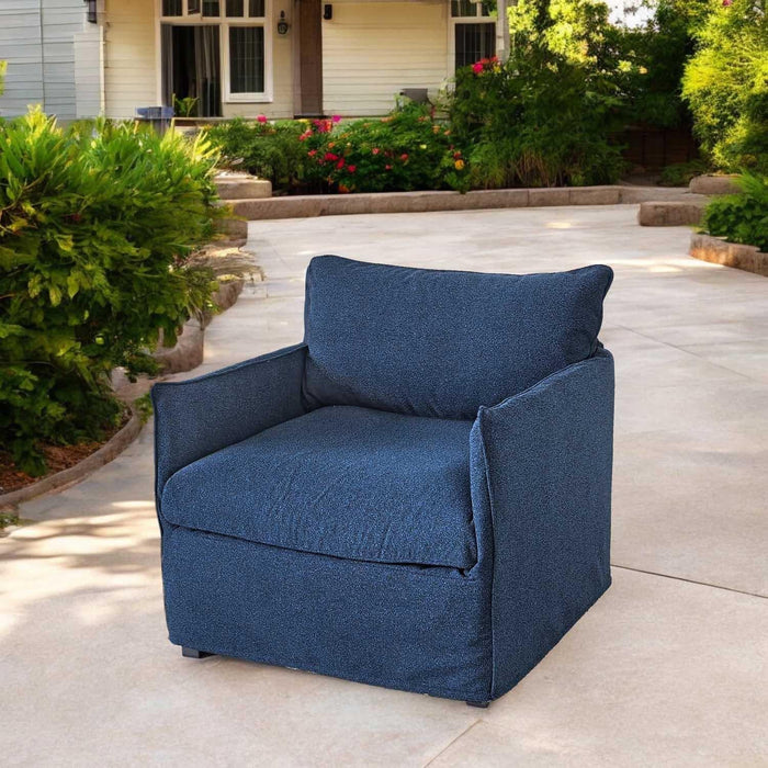Patioflare Lanai Modular Outdoor Arm Club Chair, Blue