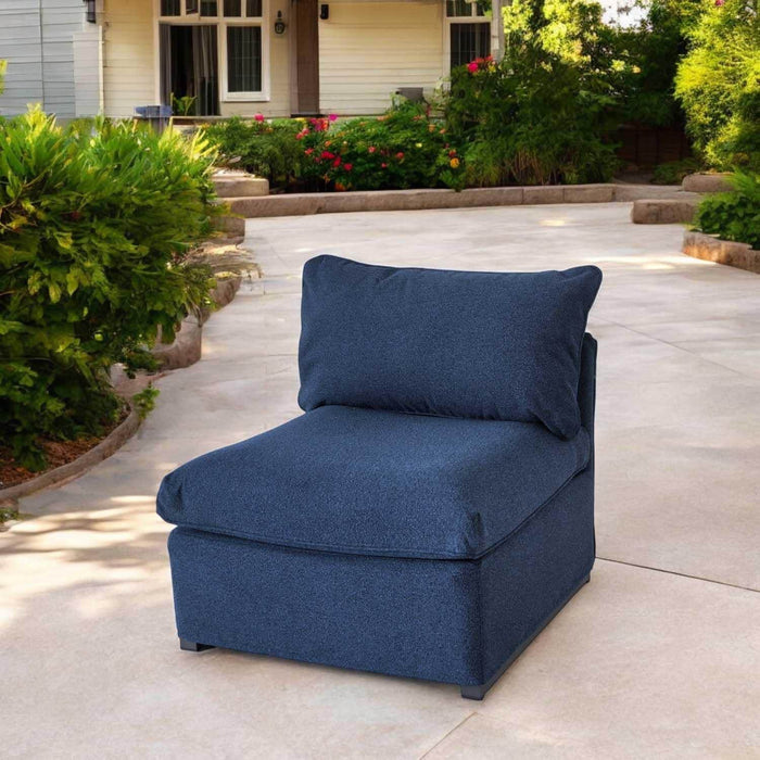Patioflare Lanai Modular Outdoor Armless Chair, Blue